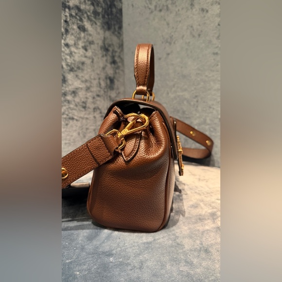 Versace Brown Virtus Tote Bag Leather NWT - Picture 5 of 10